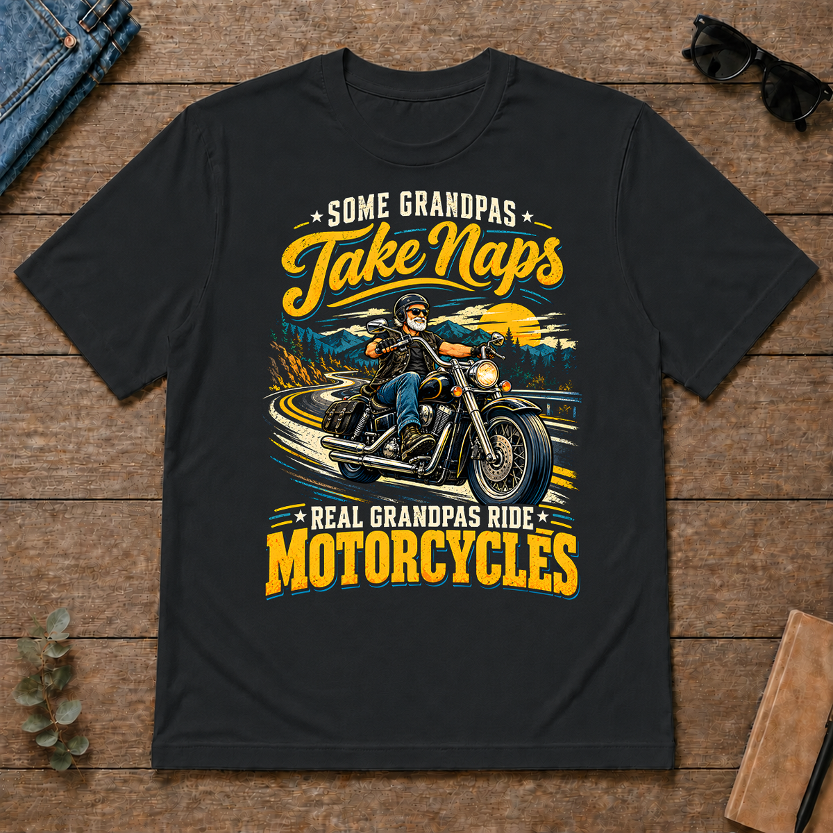 Grandpas Ride Motorcycles - black - TS2D-Black