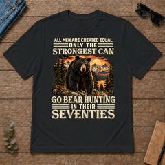 Vintage Bear Hunting Strongest Man In Seventies - black - TS2D-Black