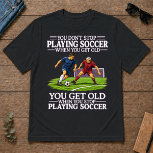 Old Man Don't Stop Soccer - black - TS2D-Black