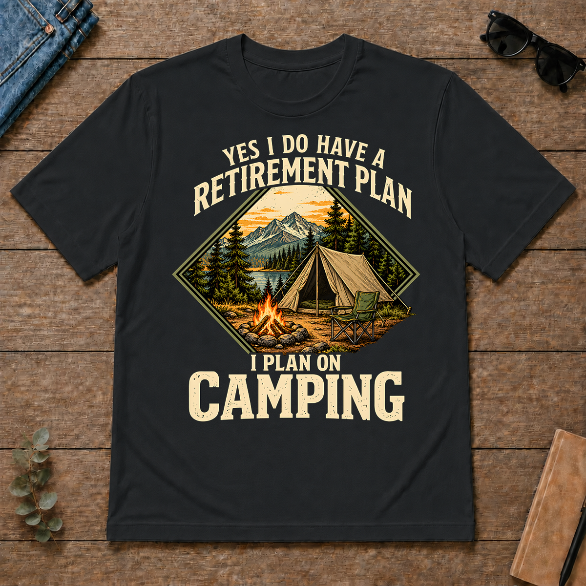 I Plan On Camping - black - TS2D-Black