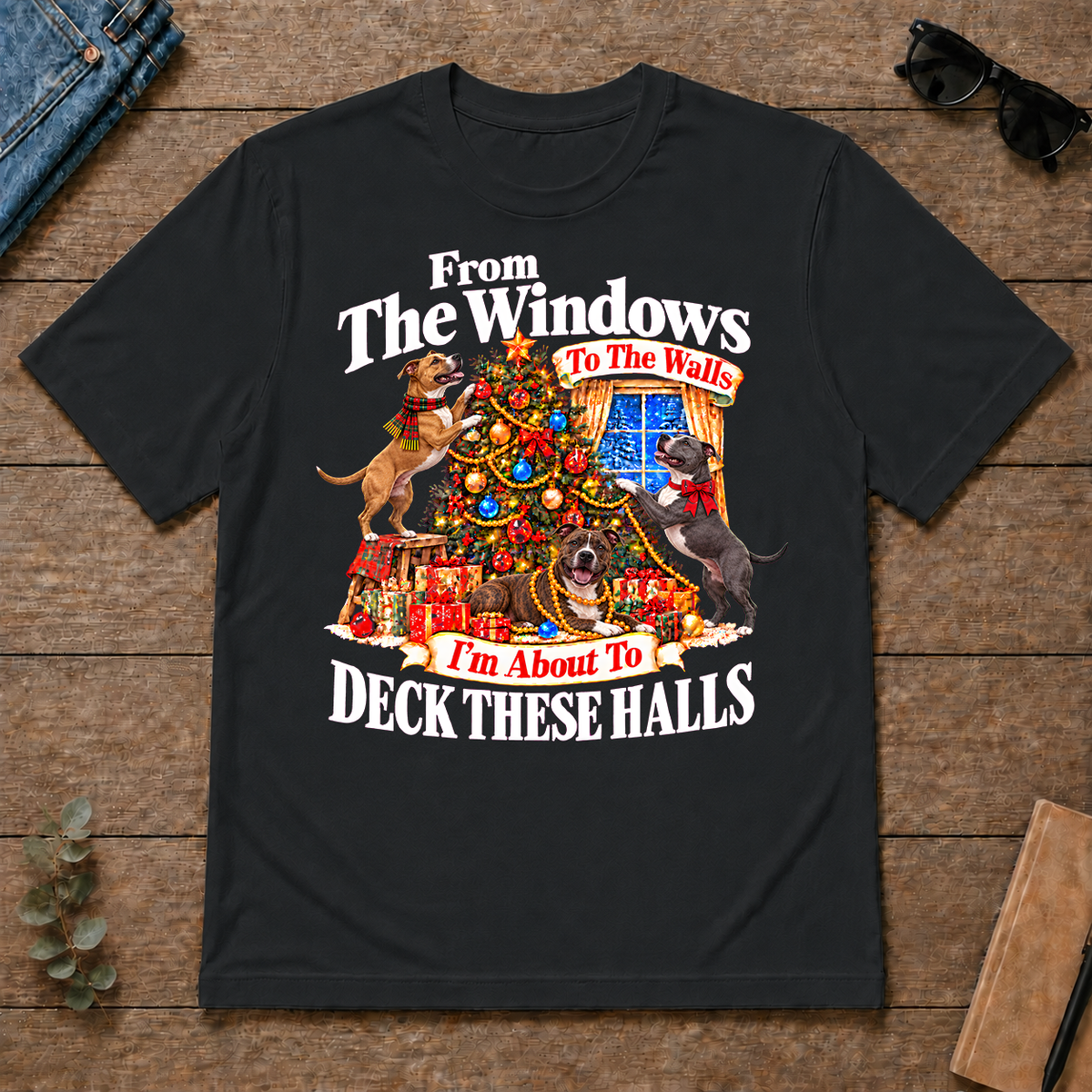 From the Windows to the Walls American Pit Bull Terrier - black - TS2D-Black