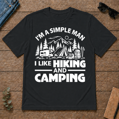 I Like Hiking And Camping - black - TS2D-Black