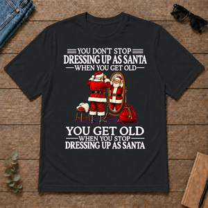 Old Man Don't Stop Dressing Up as Santa - black - TS2D-Black