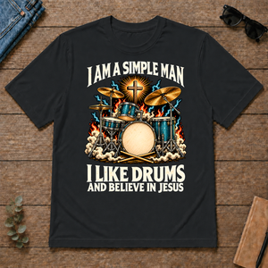 I Like Drums & Believe In Jesus - black - TS2D-Black