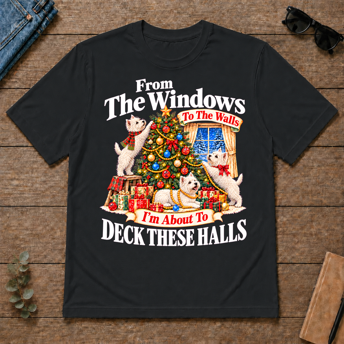 From the Windows to the Walls West Highland White Terrier - black - TS2D-Black