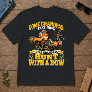 Real Grandpas Hunt With A Bow - black - TS2D-Black