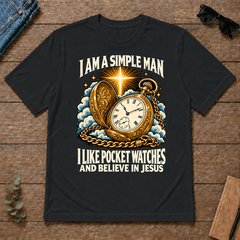 I Like Pocket Watches & Believe In Jesus - black - TS2D-Black