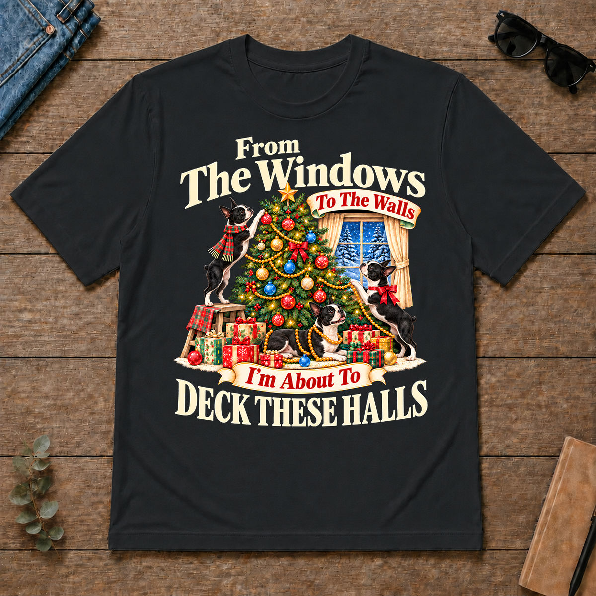From the Windows to the Walls Boston Terrier - black - TS2D-Black