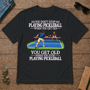 Old Man Don't Stop Pickleball - black - TS2D-Black
