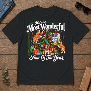 Wonderful Christmas Bulldog - black - TS2D-Black