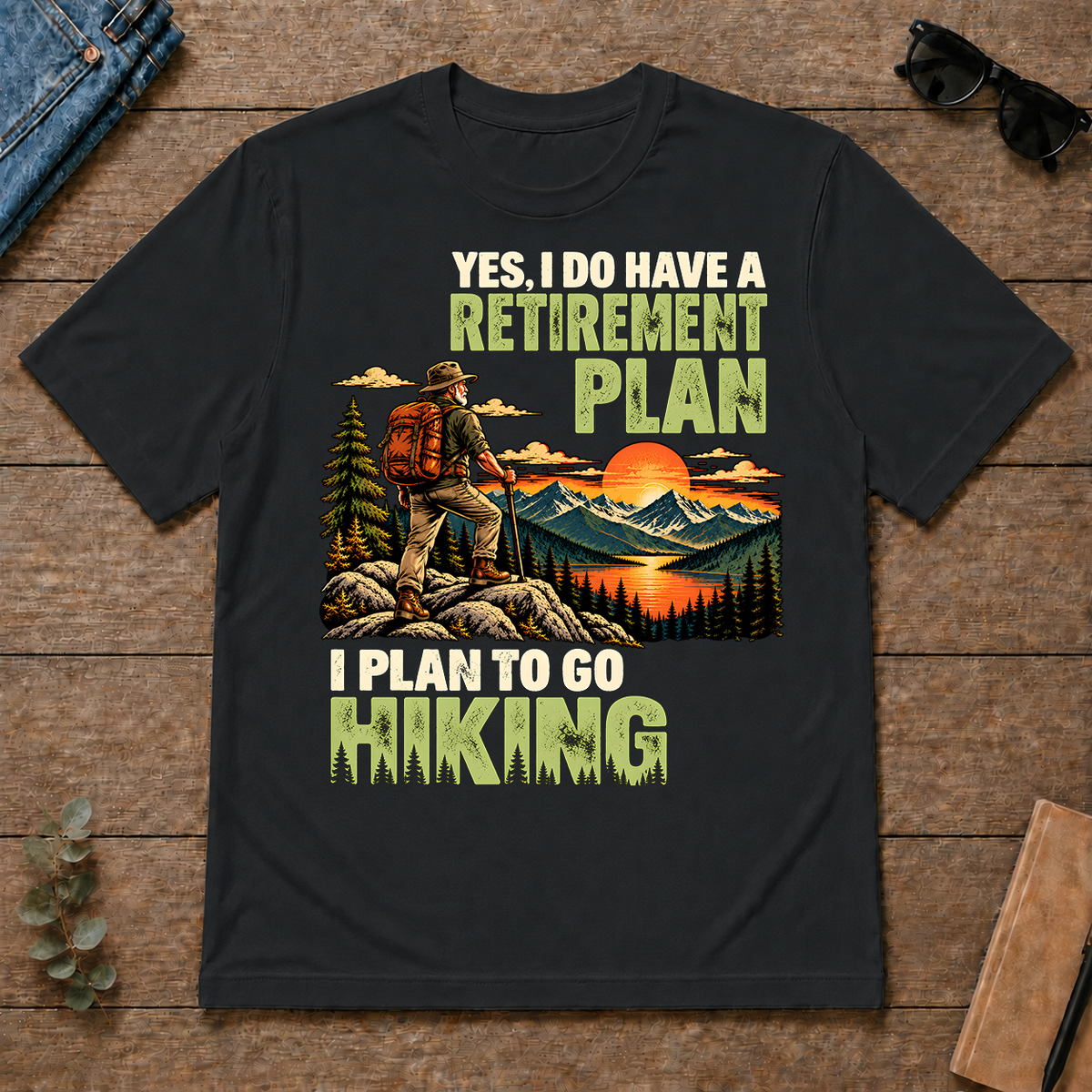 I Plan To Go Hiking - black - TS2D-Black