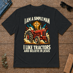 I Like Tractors & Believe In Jesus - black - TS2D-Black