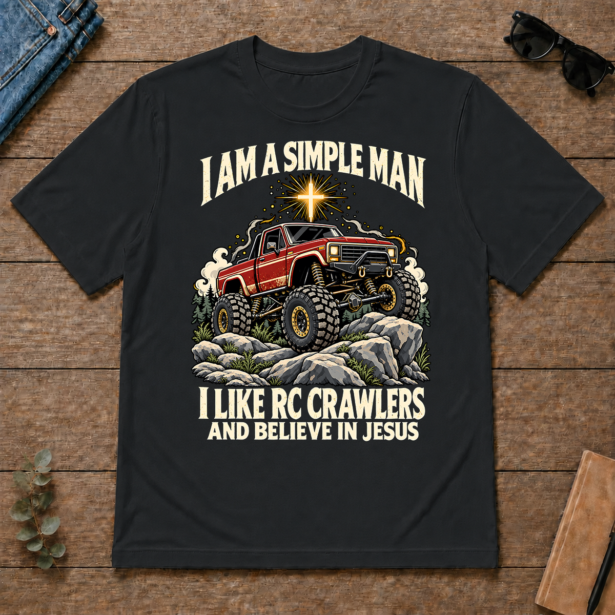 I Like RC Crawlers & Believe In Jesus - black - TS2D-Black