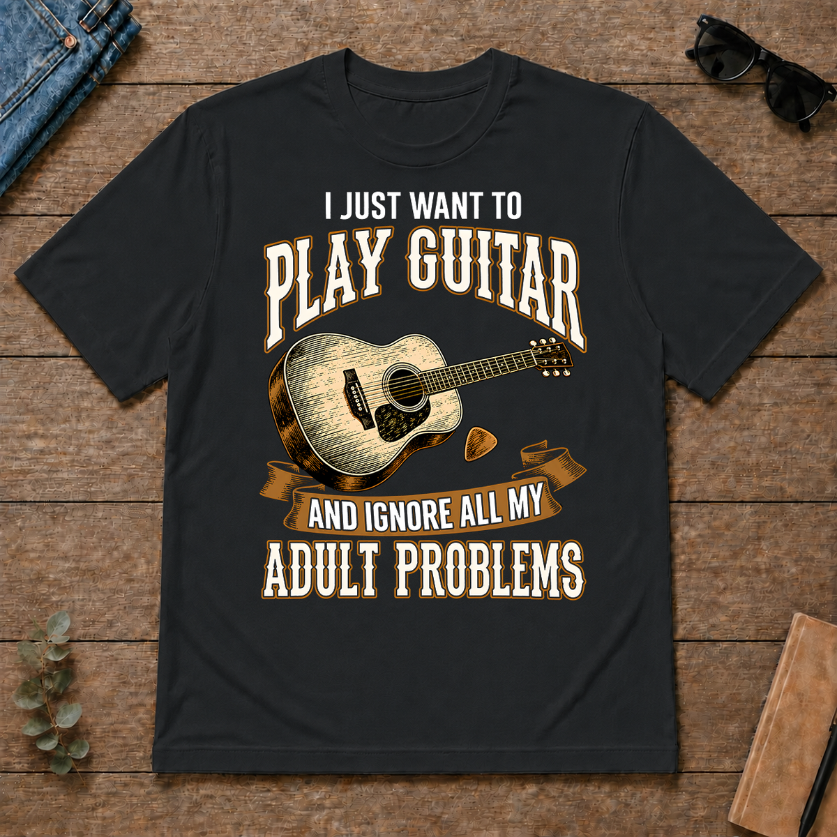 Vintage I Just Want To Play Guitar - black - TS2D-Black