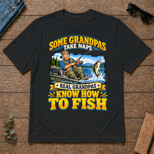 Real Grandpas Know How To Fish - black - TS2D-Black