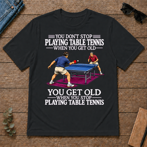 Old Man Don't Stop Table Tennis - black - TS2D-Black