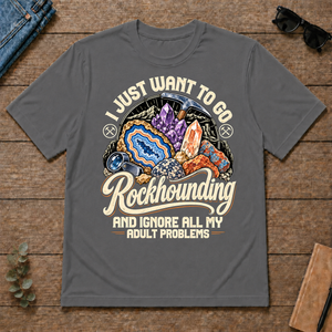 I Just Want To Go Rockhounding & Ignore All Adult Problems - charcoal - TS2D-Charcoal