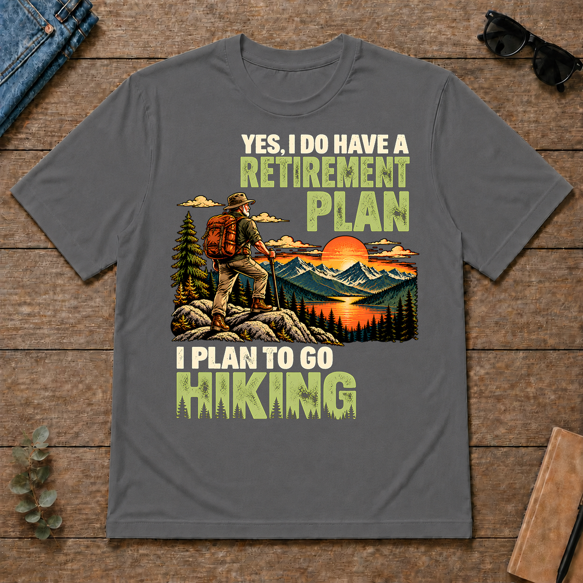 I Plan To Go Hiking - charcoal - TS2D-Charcoal