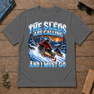 Sleds Are Calling And I Must Go - charcoal - TS2D-Charcoal