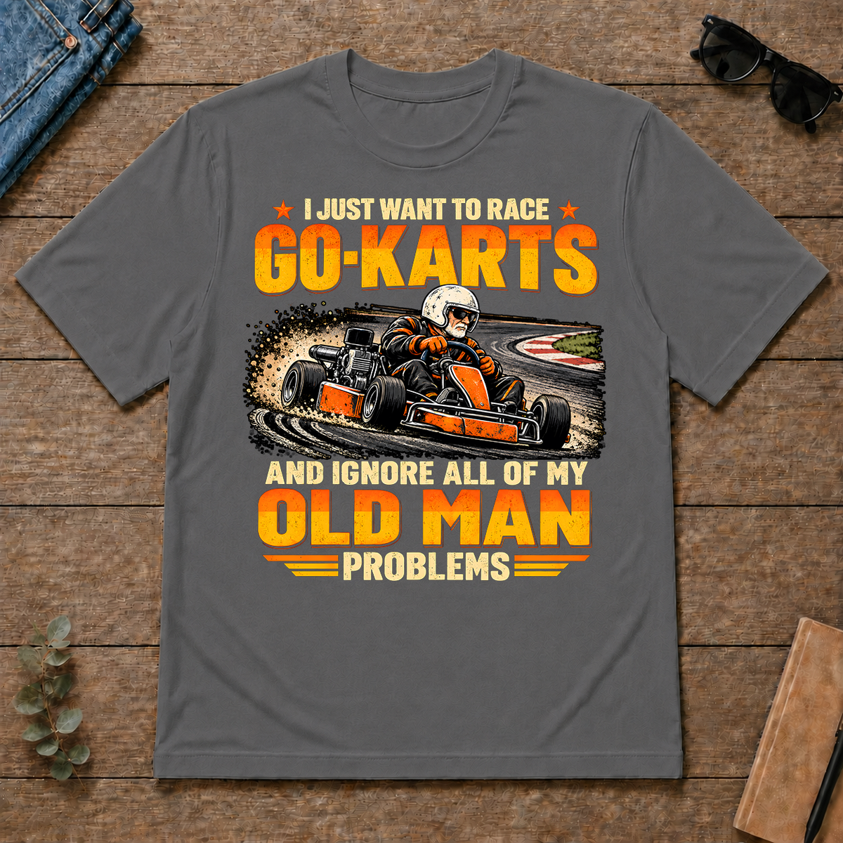I Just Want To Race Go-Karts - charcoal - TS2D-Charcoal