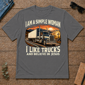 I Am Simple Woman I Like Trucks - charcoal - TS2D-Charcoal