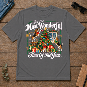 Wonderful Christmas Beagle - charcoal - TS2D-Charcoal