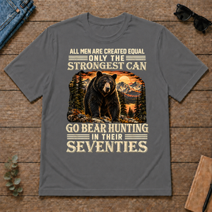 Vintage Bear Hunting Strongest Man In Seventies - charcoal - TS2D-Charcoal