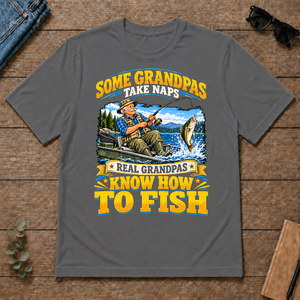 Real Grandpas Know How To Fish - charcoal - TS2D-Charcoal