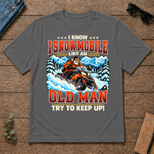 I Know I Snowmobile Like An Old Man - charcoal - TS2D-Charcoal