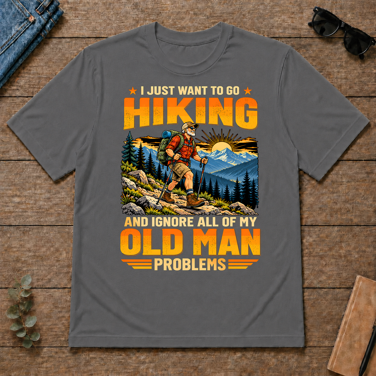 I Just Want To Go Hiking - charcoal - TS2D-Charcoal