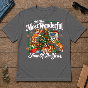 Wonderful Christmas Bulldog - charcoal - TS2D-Charcoal
