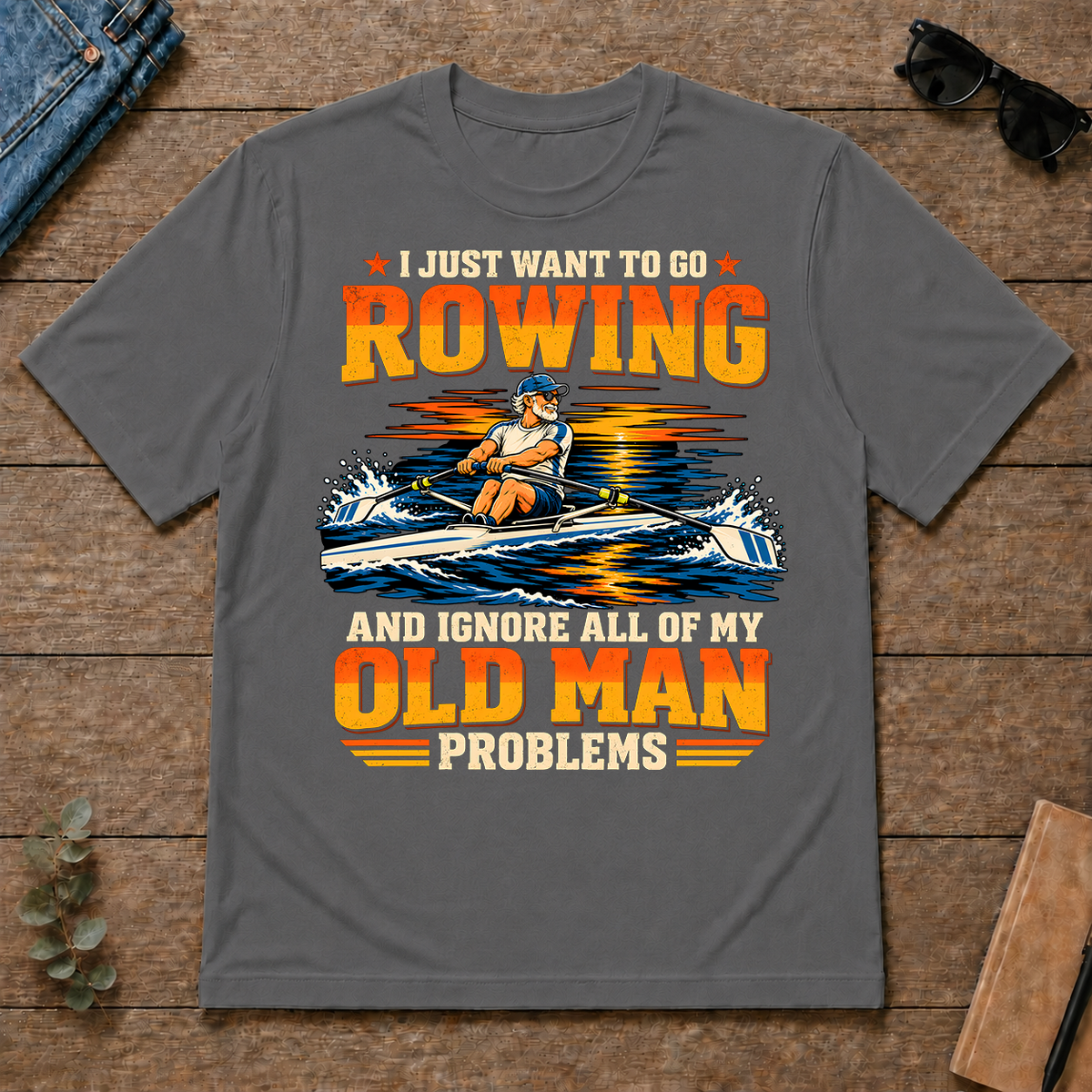 I Just Want To Go Rowing - charcoal - TS2D-Charcoal
