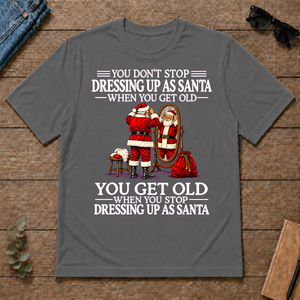 Old Man Don't Stop Dressing Up as Santa - charcoal - TS2D-Charcoal