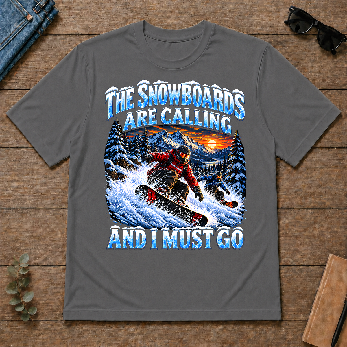 Snowboards Are Calling And I Must Go - charcoal - TS2D-Charcoal