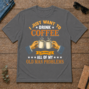 Vintage I Just Want To Drink Coffee - charcoal - TS2D-Charcoal