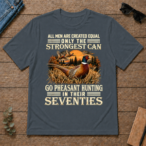 Pheasant Hunting Strongest Man In Seventies - dark-heather - TS2D-DarkHeather