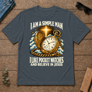 I Like Pocket Watches & Believe In Jesus - dark-heather - TS2D-DarkHeather