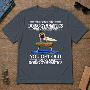 Old Man Don't Stop Gymnastics - dark-heather - TS2D-DarkHeather