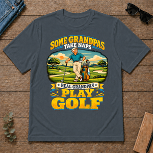 Real Grandpas Play Golf - dark-heather - TS2D-DarkHeather