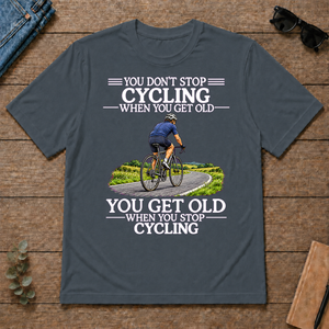 Old Man Don't Stop Cycling - dark-heather - TS2D-DarkHeather