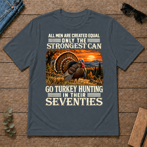 Turkey Hunting Strongest Man In Seventies - dark-heather - TS2D-DarkHeather