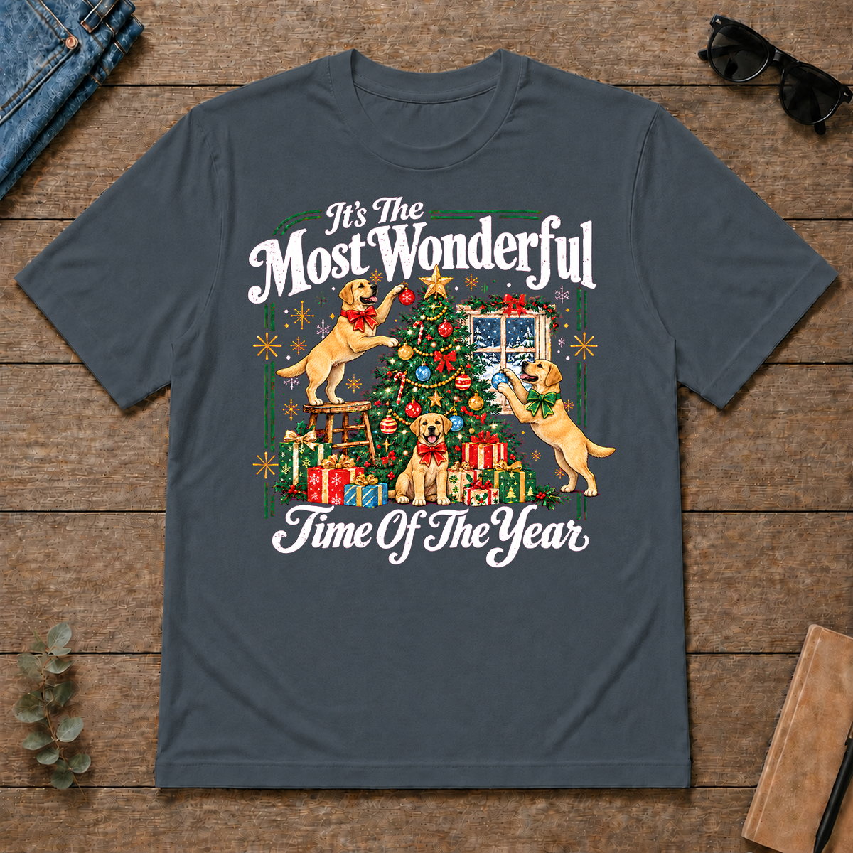 Wonderful Christmas Labrador Retriever - dark-heather - TS2D-DarkHeather