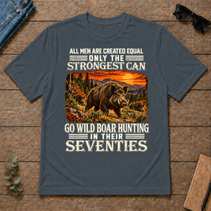 Wild Boar Hunting Strongest Man In Seventies - dark-heather - TS2D-DarkHeather