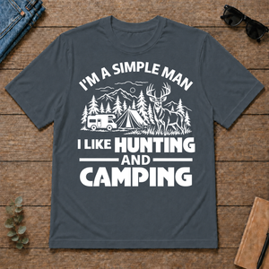 I Like Hunting And Camping - dark-heather - TS2D-DarkHeather