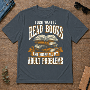 Vintage I Just Want To Read Books - dark-heather - TS2D-DarkHeather