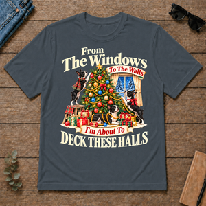 From the Windows to the Walls Boston Terrier - dark-heather - TS2D-DarkHeather