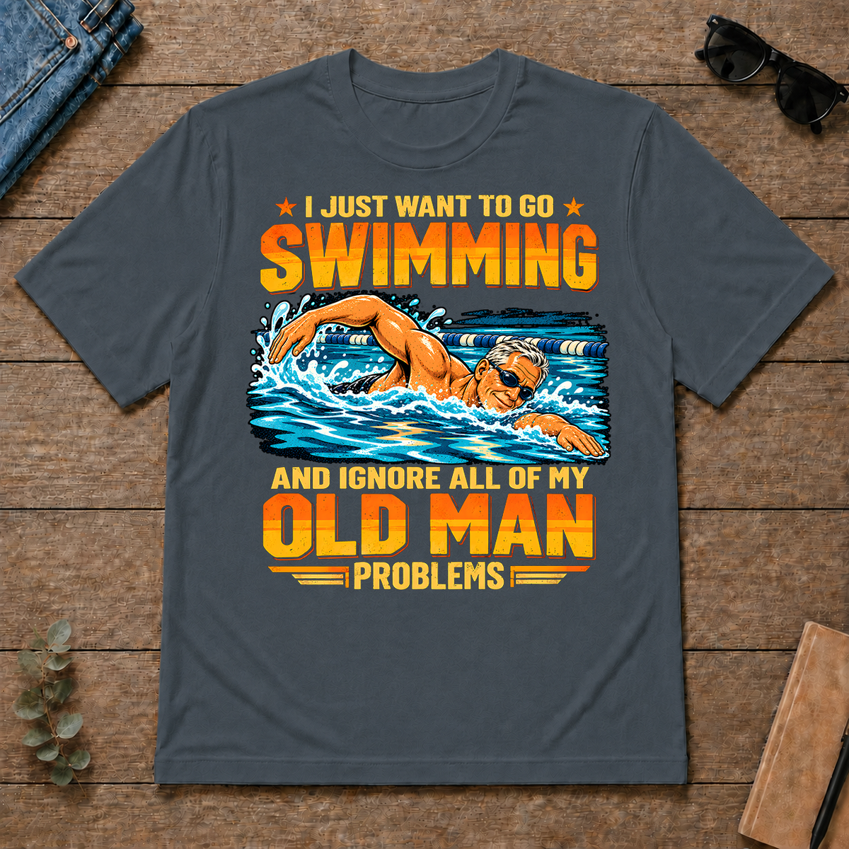 I Just Want To Go Swimming - dark-heather - TS2D-DarkHeather