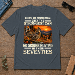 Grouse Hunting Strongest Man In Seventies - dark-heather - TS2D-DarkHeather