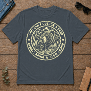 You Can't Outrun A Bear Always Bring A Slow Friend - dark-heather - TS2D-DarkHeather