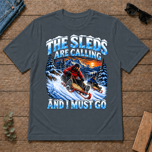 Sleds Are Calling And I Must Go - dark-heather - TS2D-DarkHeather